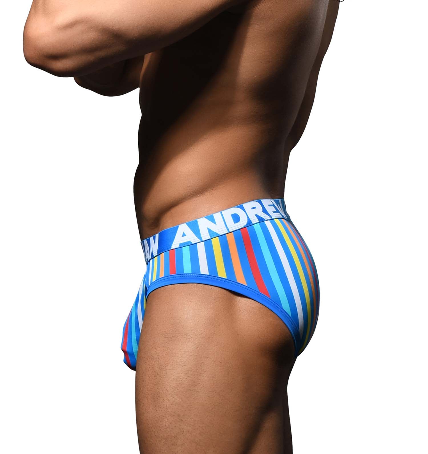 Andrew Christian California Stripe Brief, side