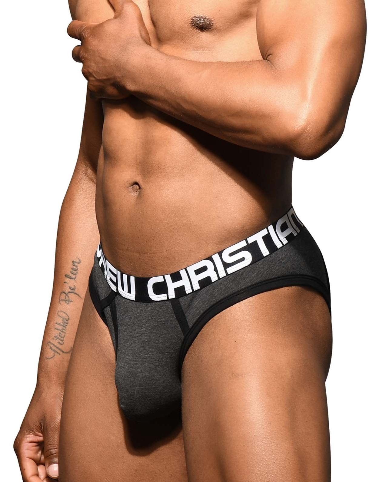 Andrew Christian Fly Jock 93073 - Männer Jockstrap mit Almost Naked Pouch, grau