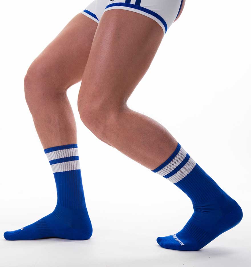 Barcode Berlin Gym Sock blue white full