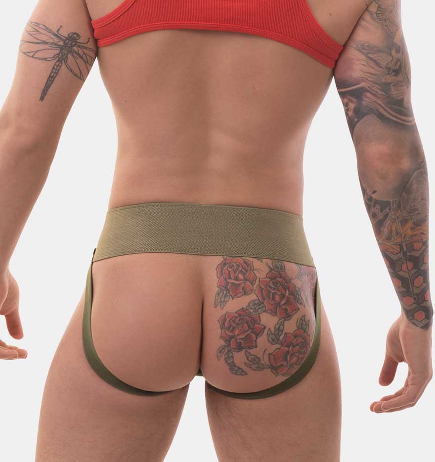 Barcode Berlin Sergey Pop Jock khaki , back