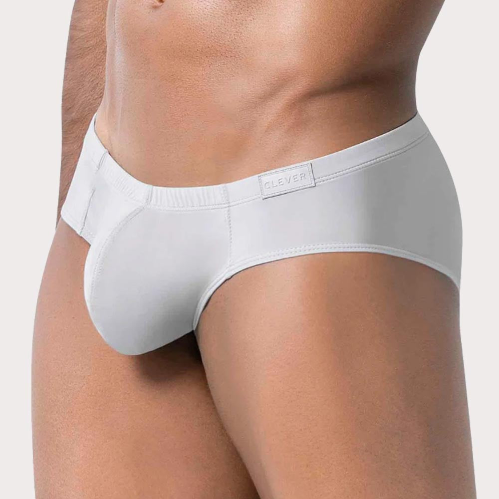 Clever Latin Brief - Knapper Low Rise Slip mit Push-Up Effekt aus glatter Mikrofaser, grau