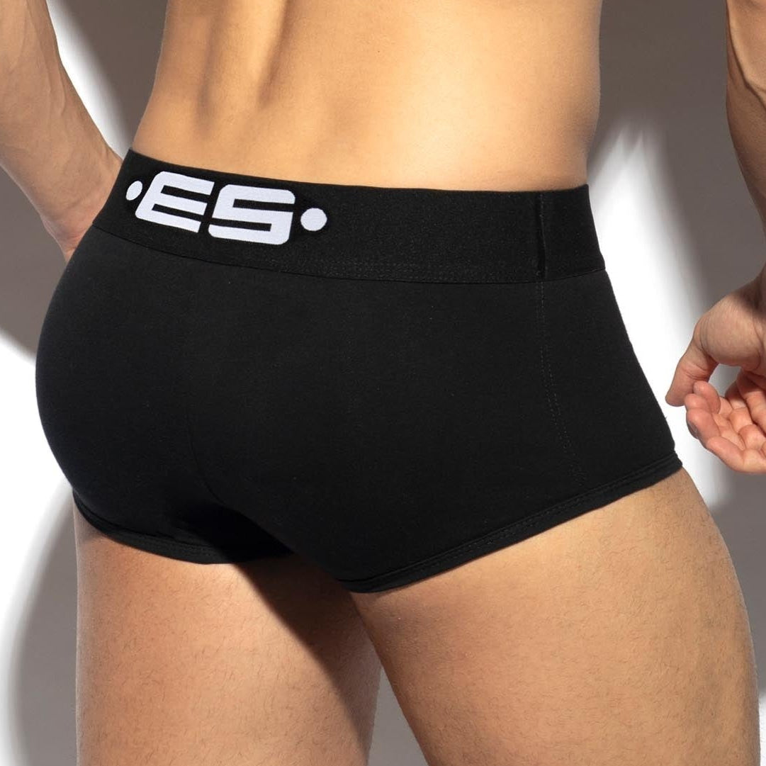 ES Collection Back Up Wondertrunk - Boxershorts mit Push-Up Einlage für den Po, schwarz