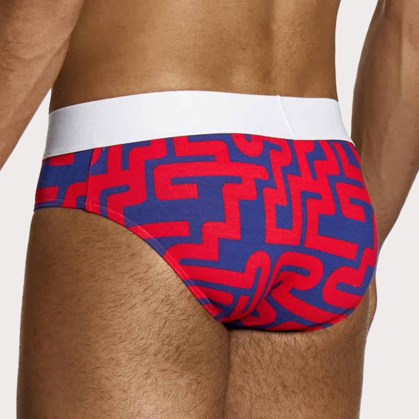 Modus Vivendi Labyrinth Combo Brief - Herren Slip mit auffälligem Labyrinth Print, klassischem Schnitt & softem Viskosematerial, back