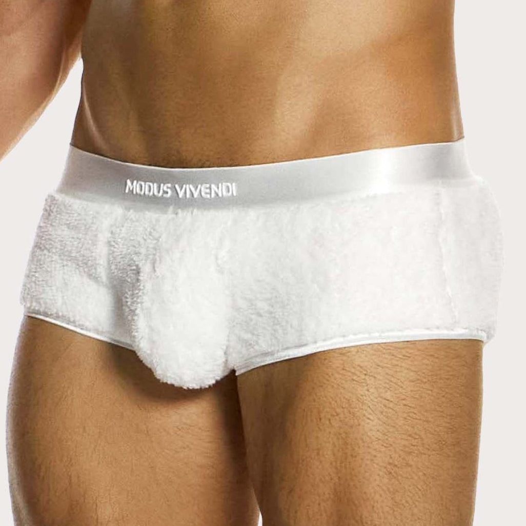 Ausgefallene Modus Vivendi Boxershorts 'Fur Boxer' white im Teddyfell Design, 50621379051846, 50621379084614, 50621379117382, 50621379150150