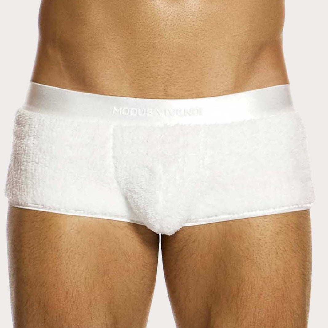 Ausgefallene Modus Vivendi Boxershorts 'Fur Boxer' white im Teddyfell Design, front, 50621379051846, 50621379084614, 50621379117382, 50621379150150