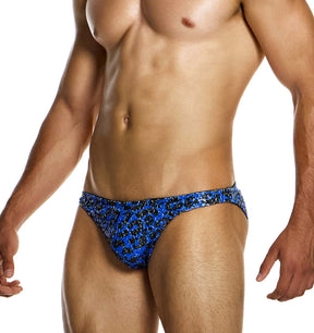 Modus Vivendi Leopard Sequin Low Cut Brief blue front