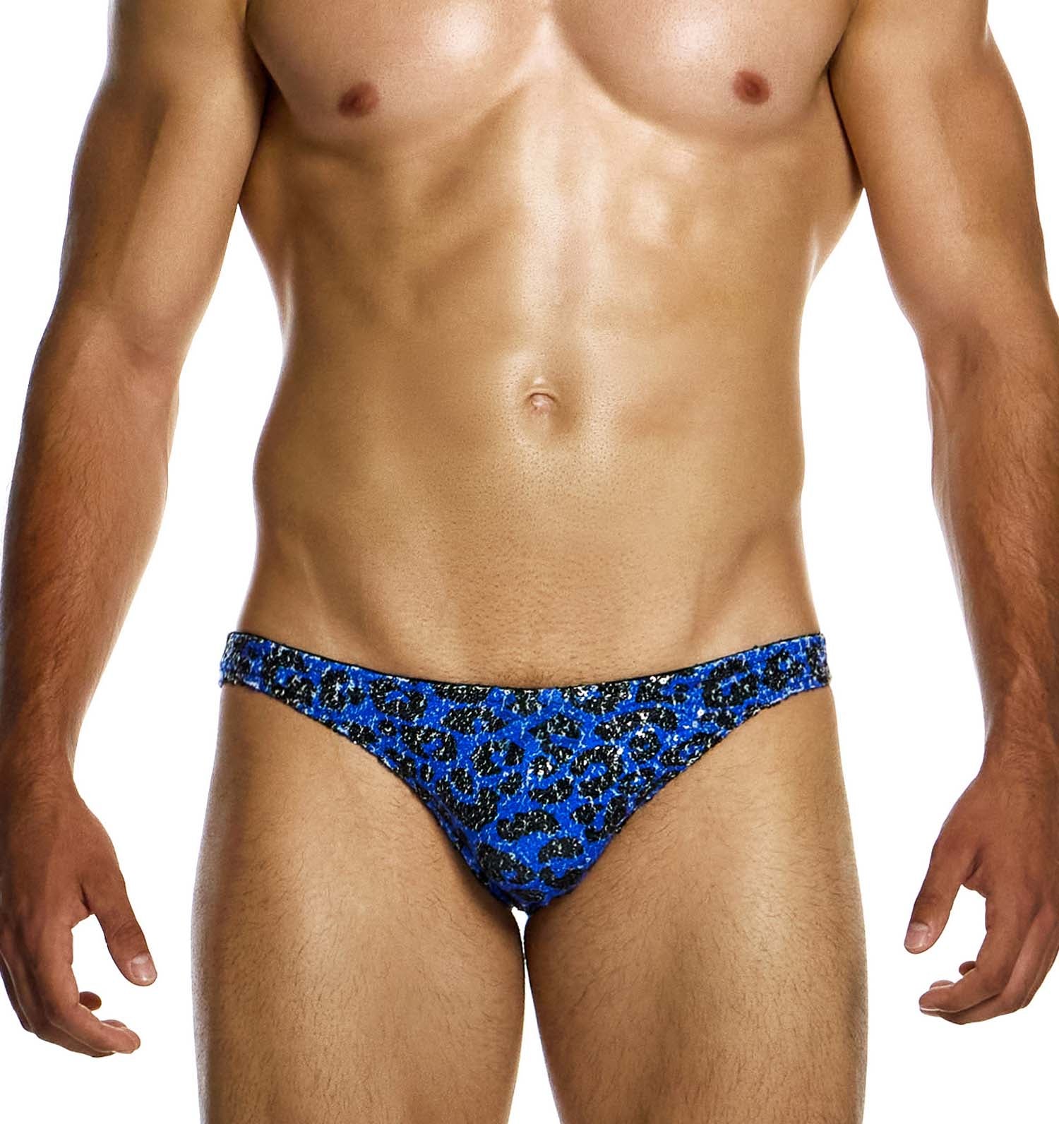 Modus Vivendi Leopard Sequin Low Cut Brief blue