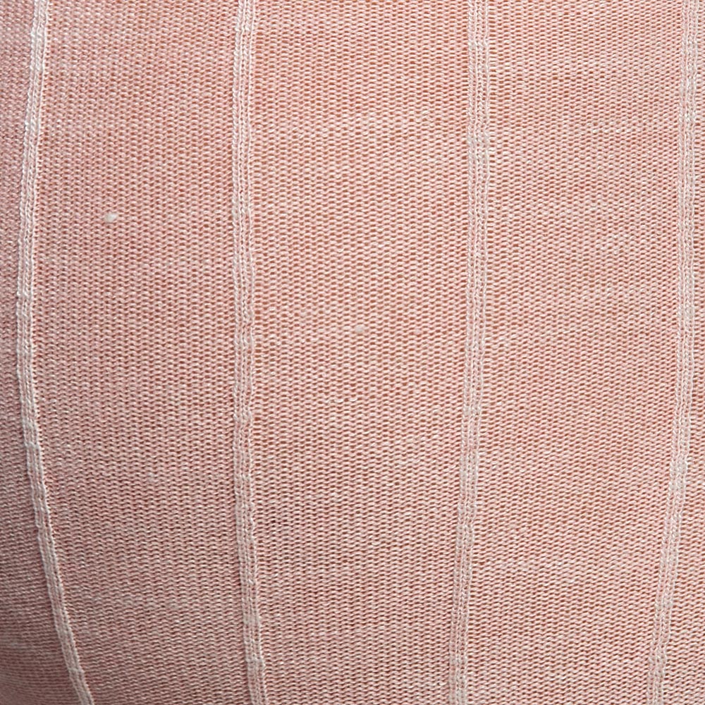 Addicted Rib Knit Bikini Brief - Low-Rise Herrenslip in feiner Strickoptik mit großzügigem Pouch in rosa, detail
