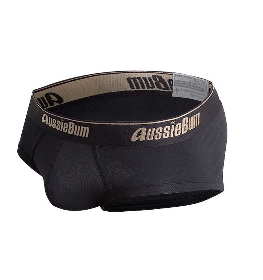 Aussiebum Slip 'Cottonsoft Brief' black, detail