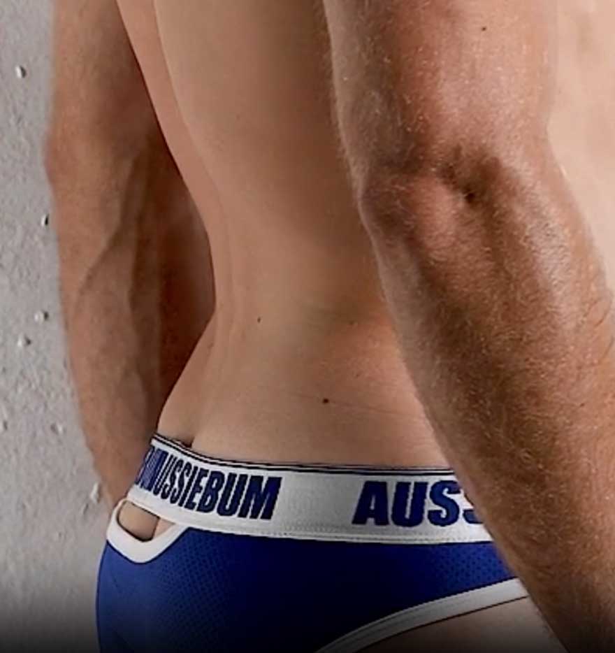 aussieBum Riot Brief in Royal blue, back