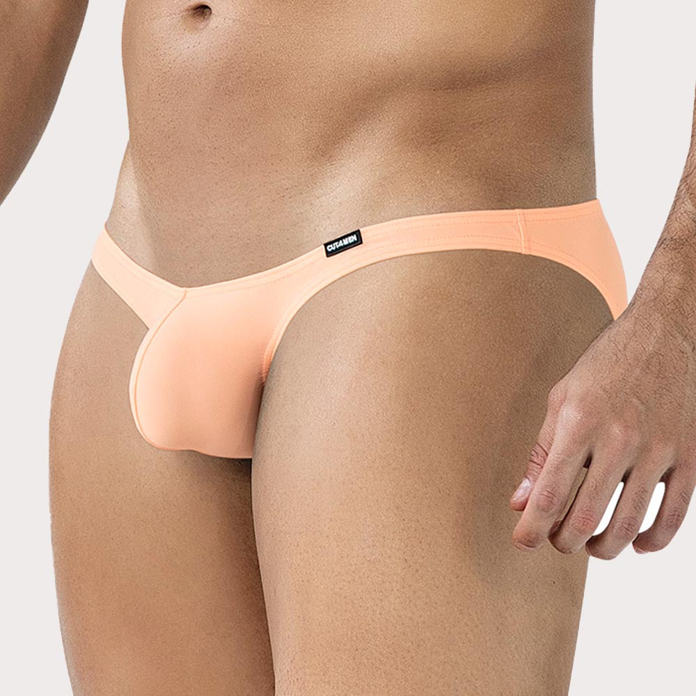 Cut4Men Low-Rise Bulge Brief - Ultraknapper Mini Slip für Herren aus weicher Mikrofaser in peach
