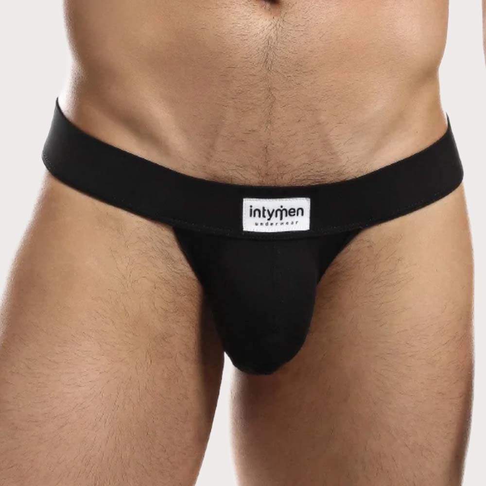 Intymen Proud Jock - Herren Jockstrap aus Mikrofaser in schwarz, front