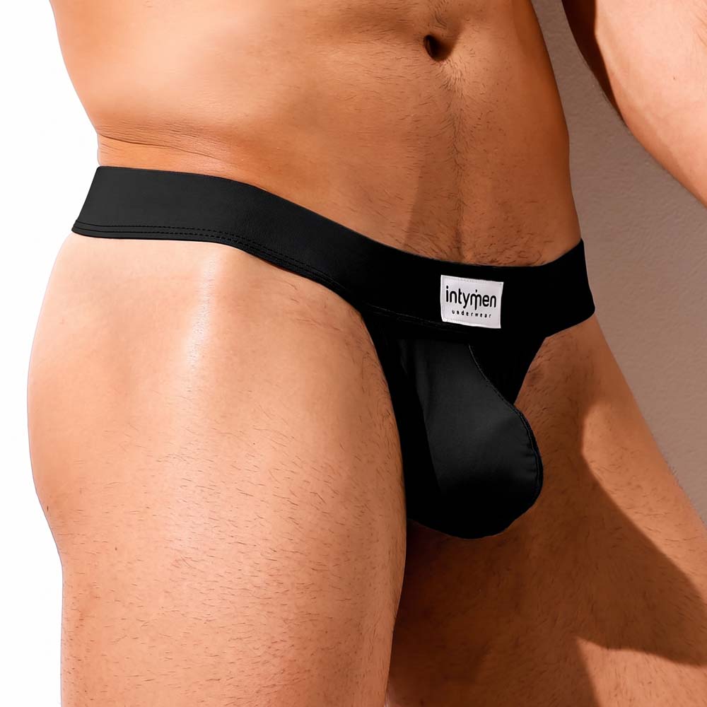 Intymen Sensual Thong- Low-Rise Herren String aus Mikrofaser in schwarz