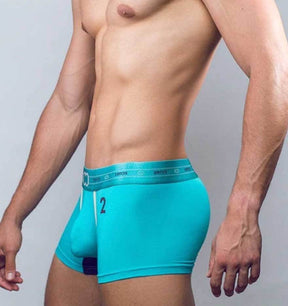 2eros Boxershorts aus der 2-Series Underwear mit Push-Up Effekt in türkis, Seitenansicht