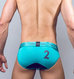 2eros Slip '2-Series Brief Underwear' mit Push-Up Effekt in türkis, Rückansicht