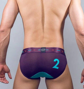 2eros Slip '2-Series Brief Underwear' mit Push-Up Effekt in lila, Rückansicht