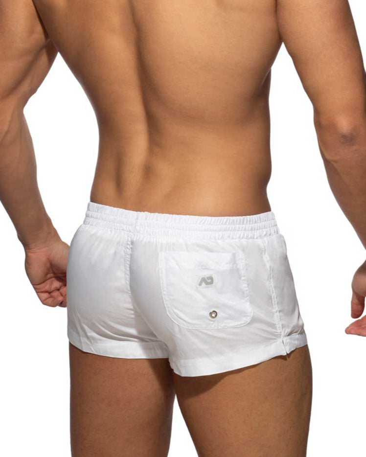 Sehr Knappe Badeshorts von Addicted Swimwear 'Basic Mini Short' white, back, 46511228485958, 46511228518726, 46511228551494, 46511228584262