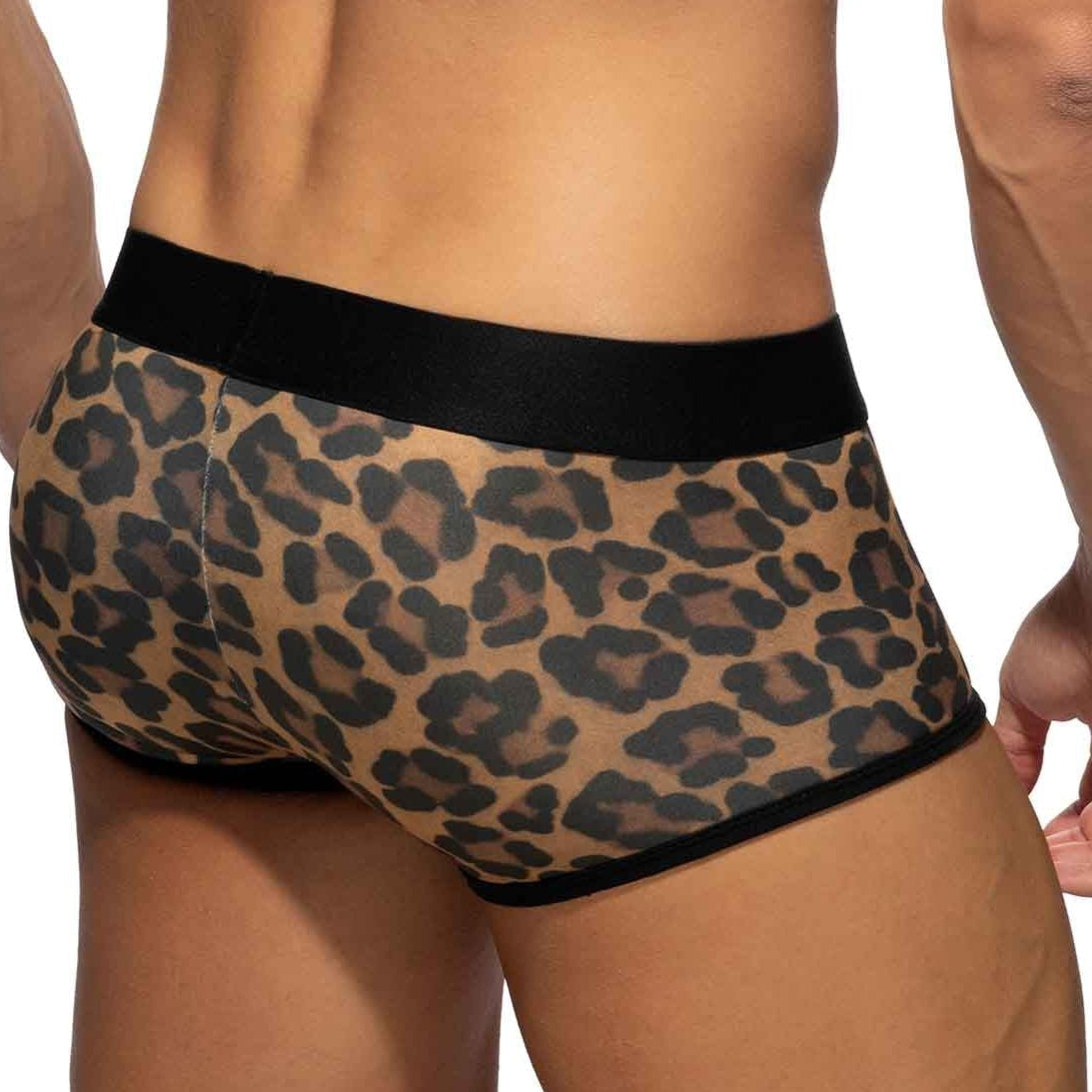 Addicted Leopard Fresh Trunk - Microfaser Boxershorts mit ausgefallenem Leopardenprint, Rückseite