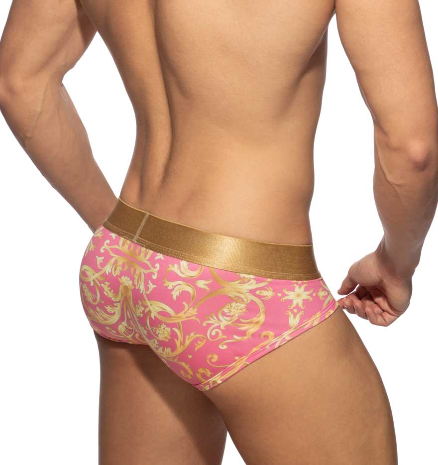 Versailles Golden Brief von Addicted Underwear mit sexy Print, Rückseite