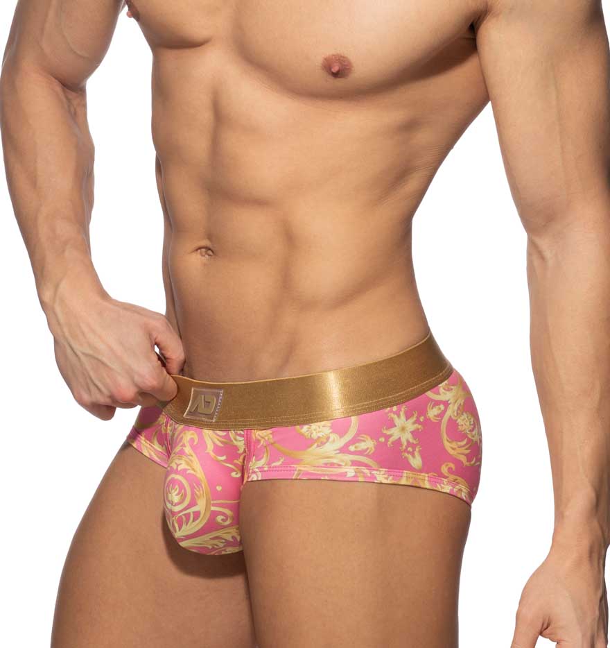 Versailles Golden Brief von Addicted Underwear mit sexy Print, Seitenansicht