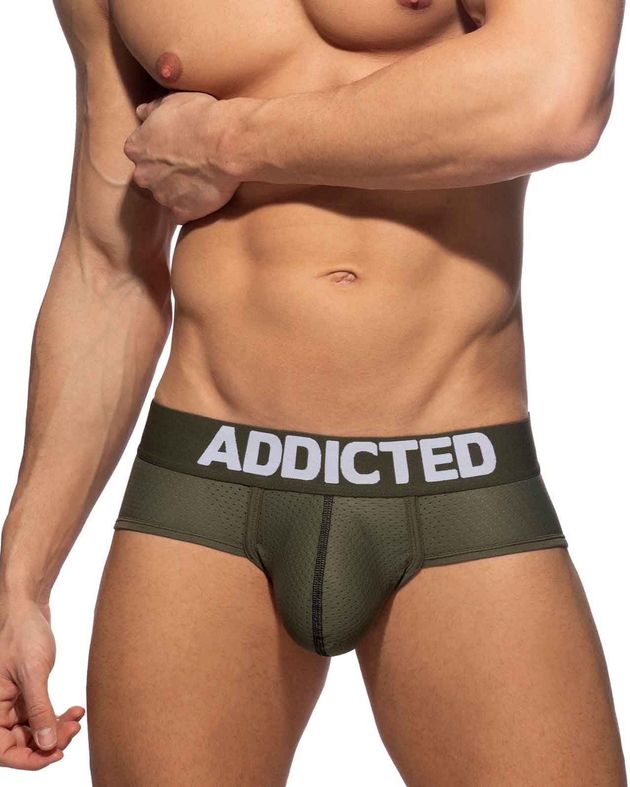 Mesh Slip mit Push-Up Funktion von Addicted Underwear in khaki