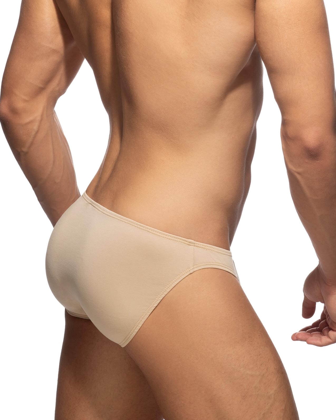 knapp geschnittener Mini Slip 'COTTON BIKINI BRIEF' von Addicted Underwear in beige, Rückansicht