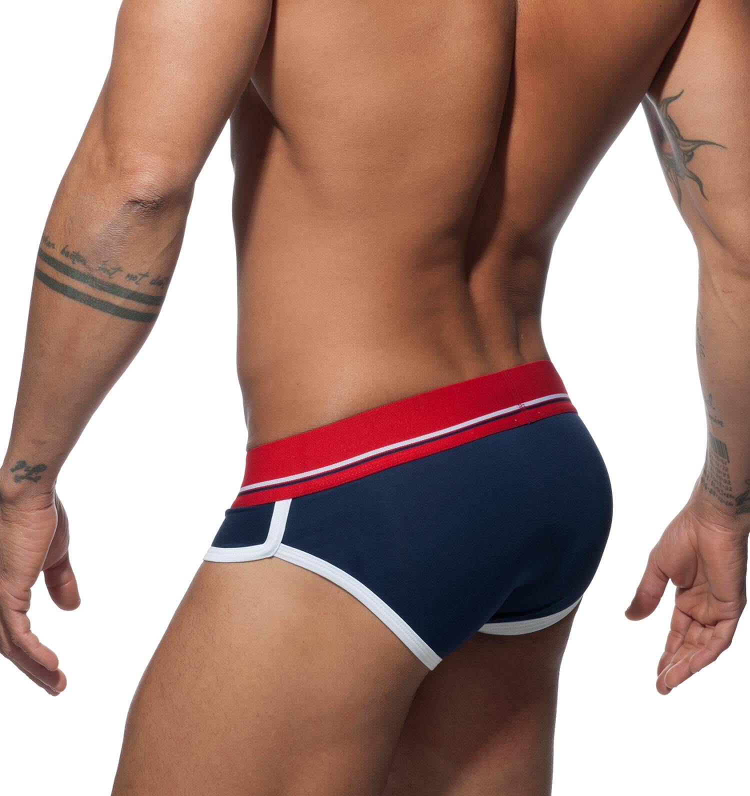 Navy Blauer Herren Slip 'CURVE BRIEF' aus der Addicted Underwear Kollektion, Rückansicht