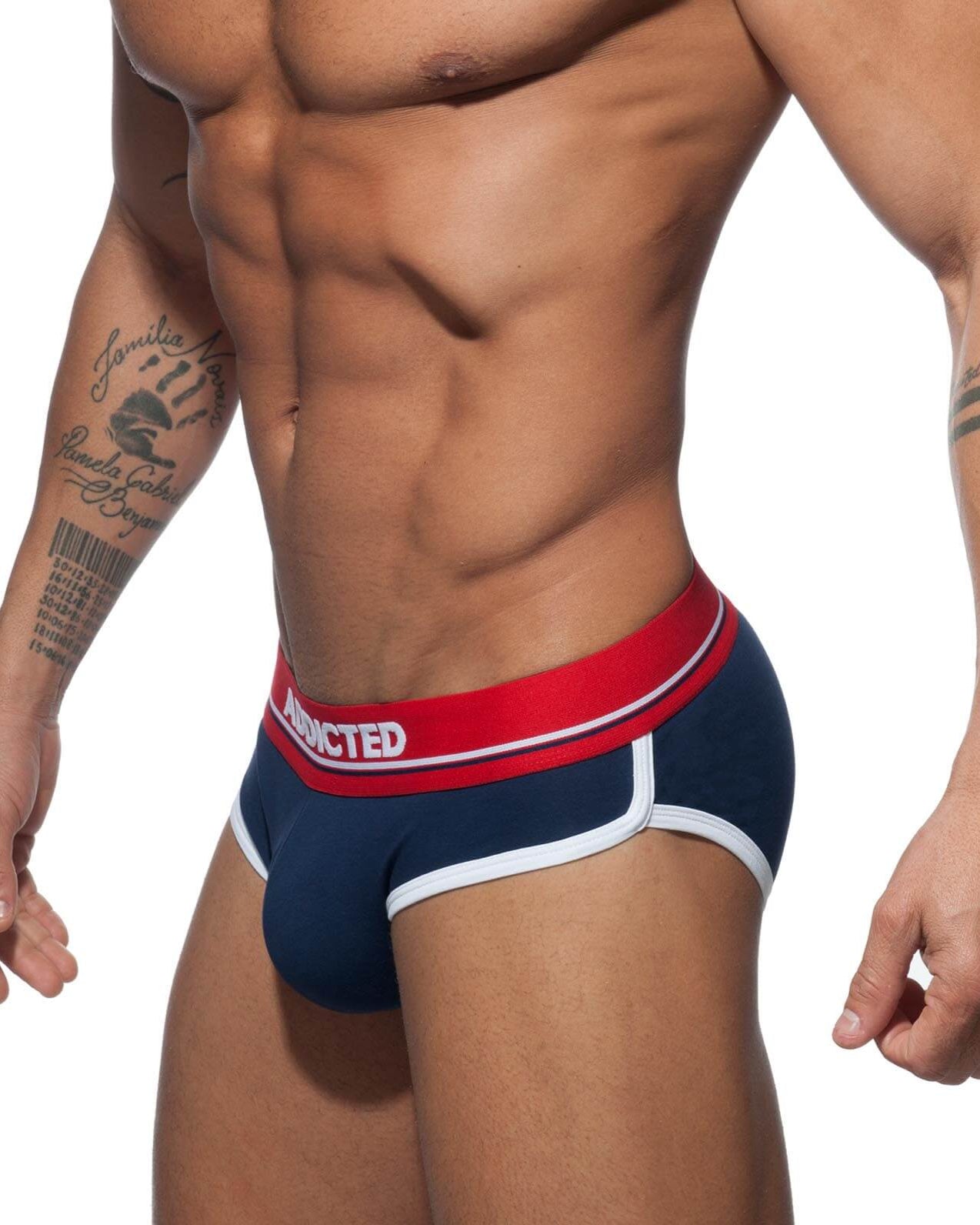 Stylischer Herren Slip in navy-blau 'CURVE BRIEF' aus der Addicted Underwear Kollektion