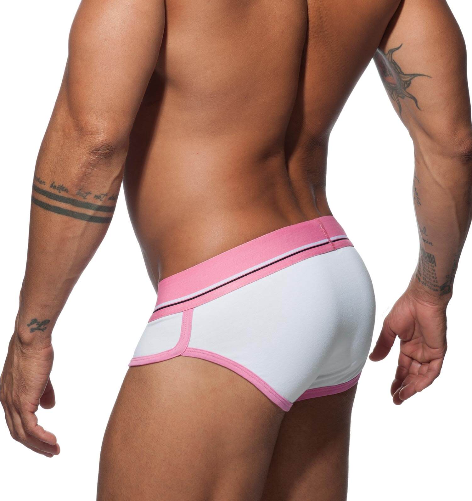 Weißer Herren Slip 'CURVE BRIEF' aus der Addicted Underwear Kollektion, Rückansicht