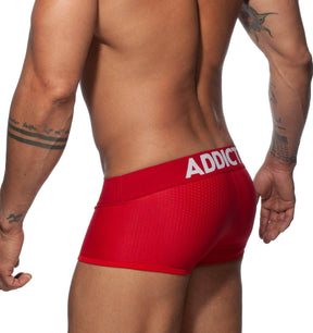 Auffällige Boxershorts 'Push Up Mesh Trunk' von Addicted Underwear in rot, Rückansicht