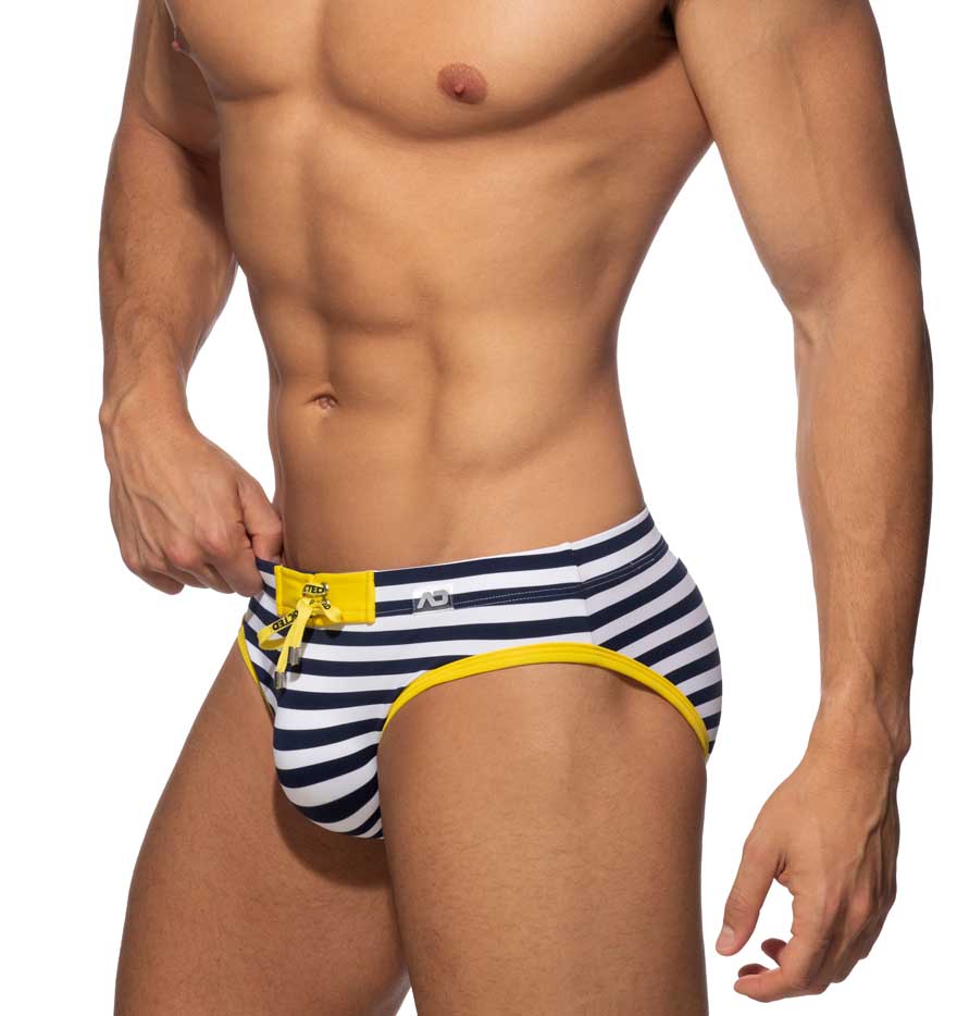 gestreifter Badeslip 'Sailor Swim Brief' von Addicted mit Push Up Einlage