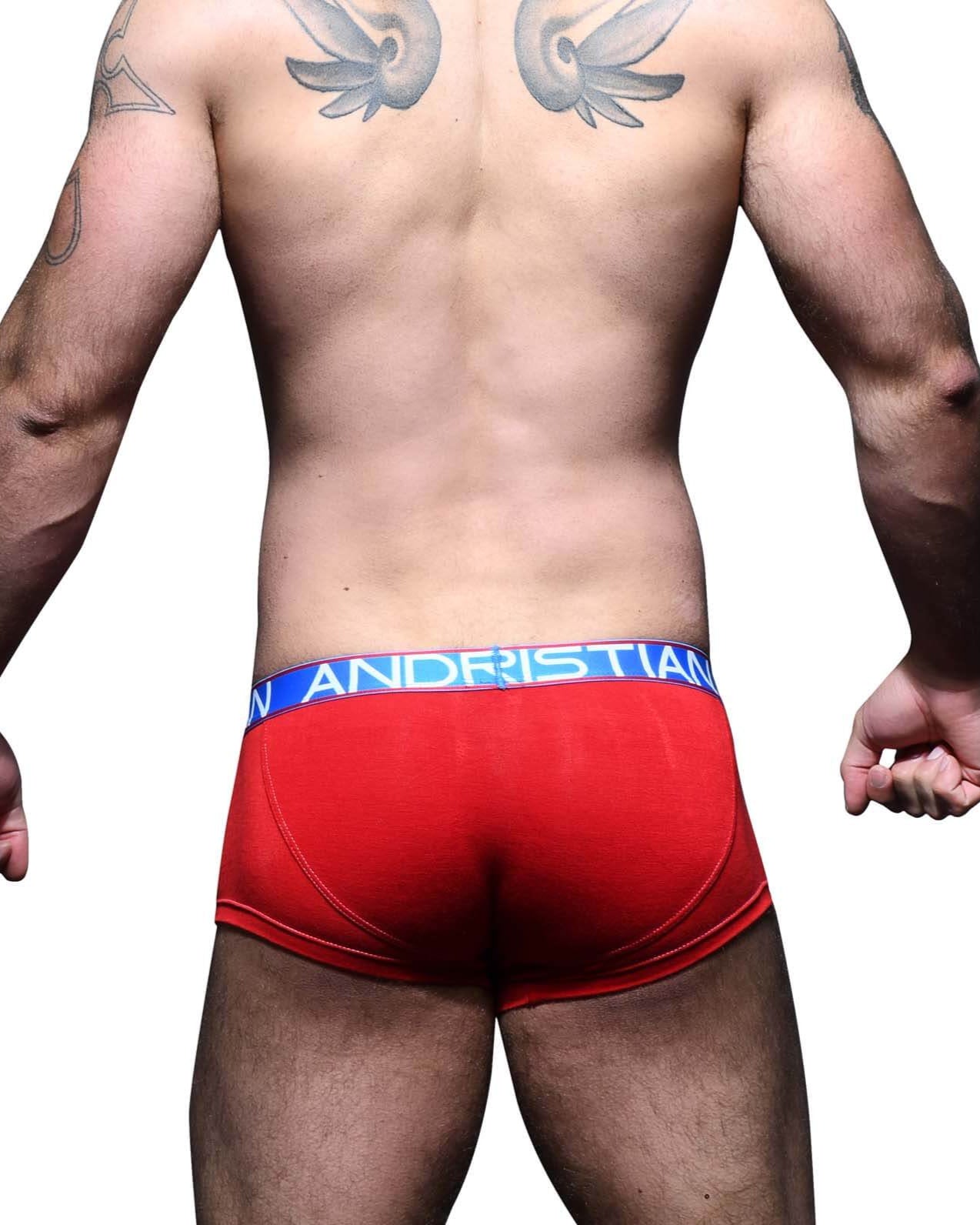 rote Andrew Christian Boxershorts 'COOLFLEX' mit Show-It Technologie, Rückansicht