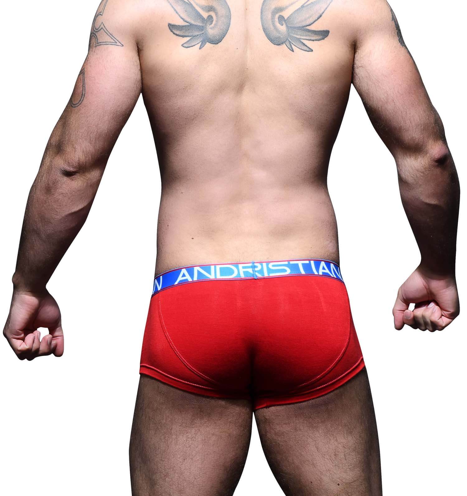 rote Andrew Christian Boxershorts 'COOLFLEX' mit Show-It Technologie, Rückansicht