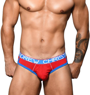 Roter Andrew Christian Slip 'Show-IT Brief' mit Push-UP Funktion aus Modal