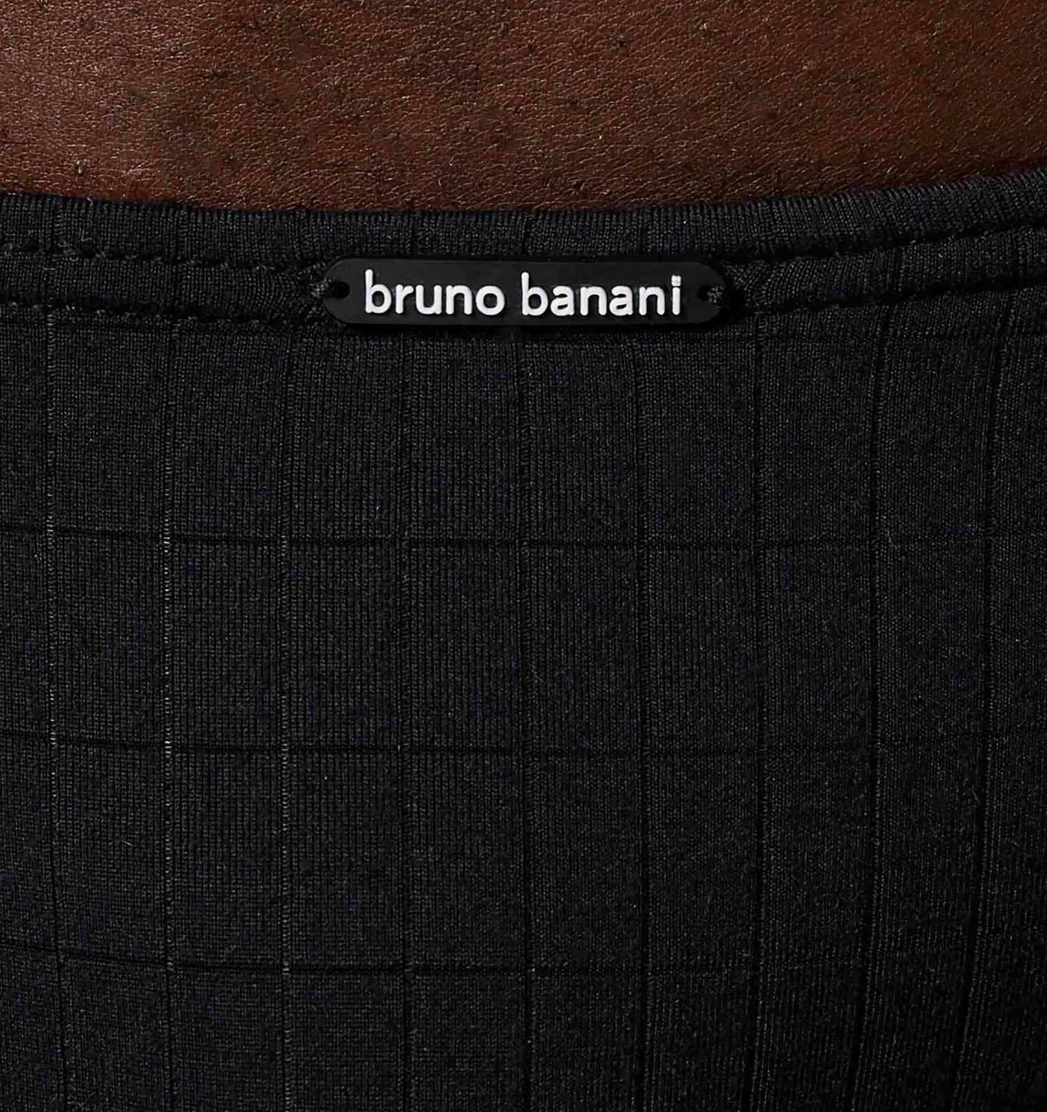 schwarzer Herren String mit schickem Karo-Muster aus der Bruno Banani Check Line 2, Detailansicht