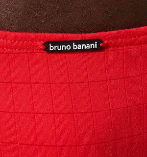 roter Herren String mit schickem Karo-Muster aus der Bruno Banani Check Line 2, Detailansicht