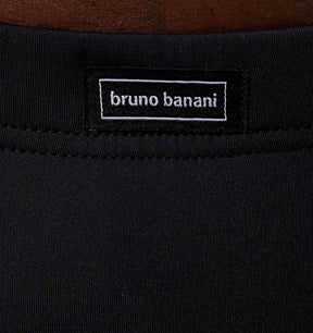 sportlicher Mikrofaser Slip für Männer von Bruno Banani in schwarz, Detail