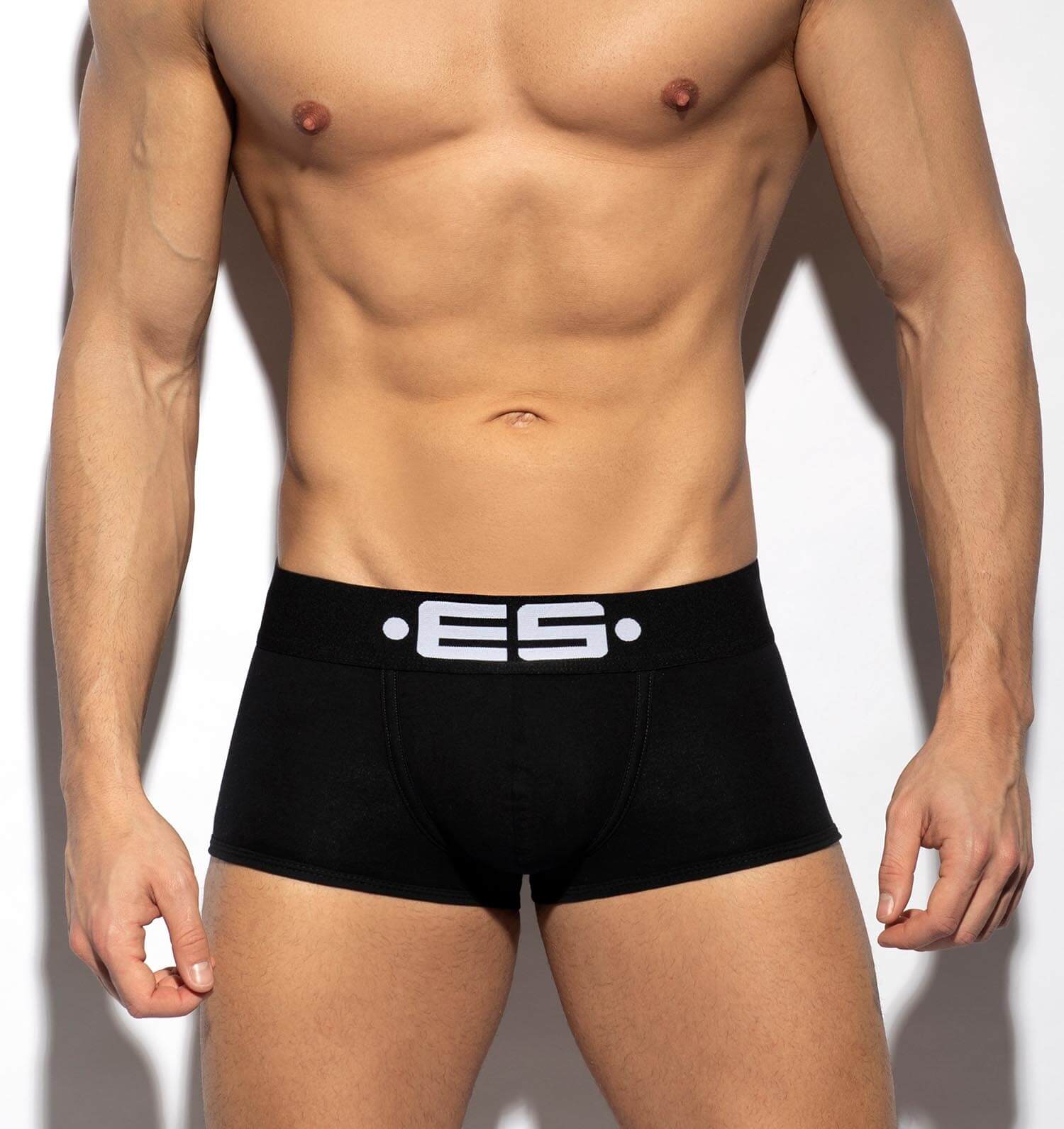 ES Collection Boxershorts 'WONDERTRUNK' mit Push-UP Einlage in schwarz, Frontansicht