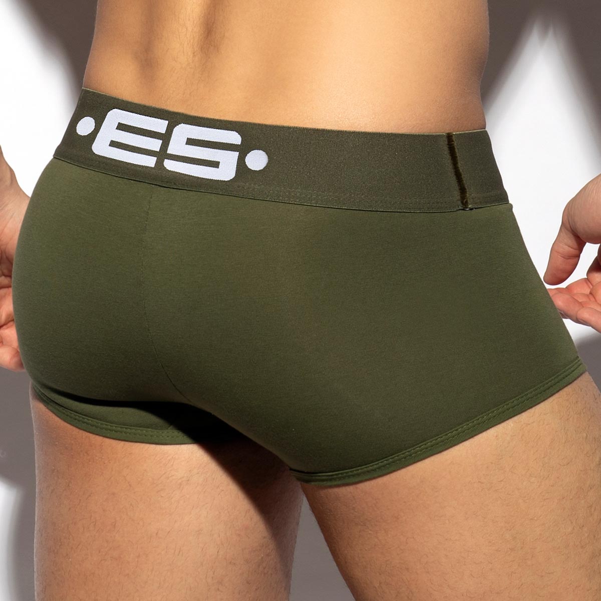 ES Collection Pack Up Wondertrunk - Boxershorts mit Push-Up Einlage für Männer, khaki,  Rückansicht