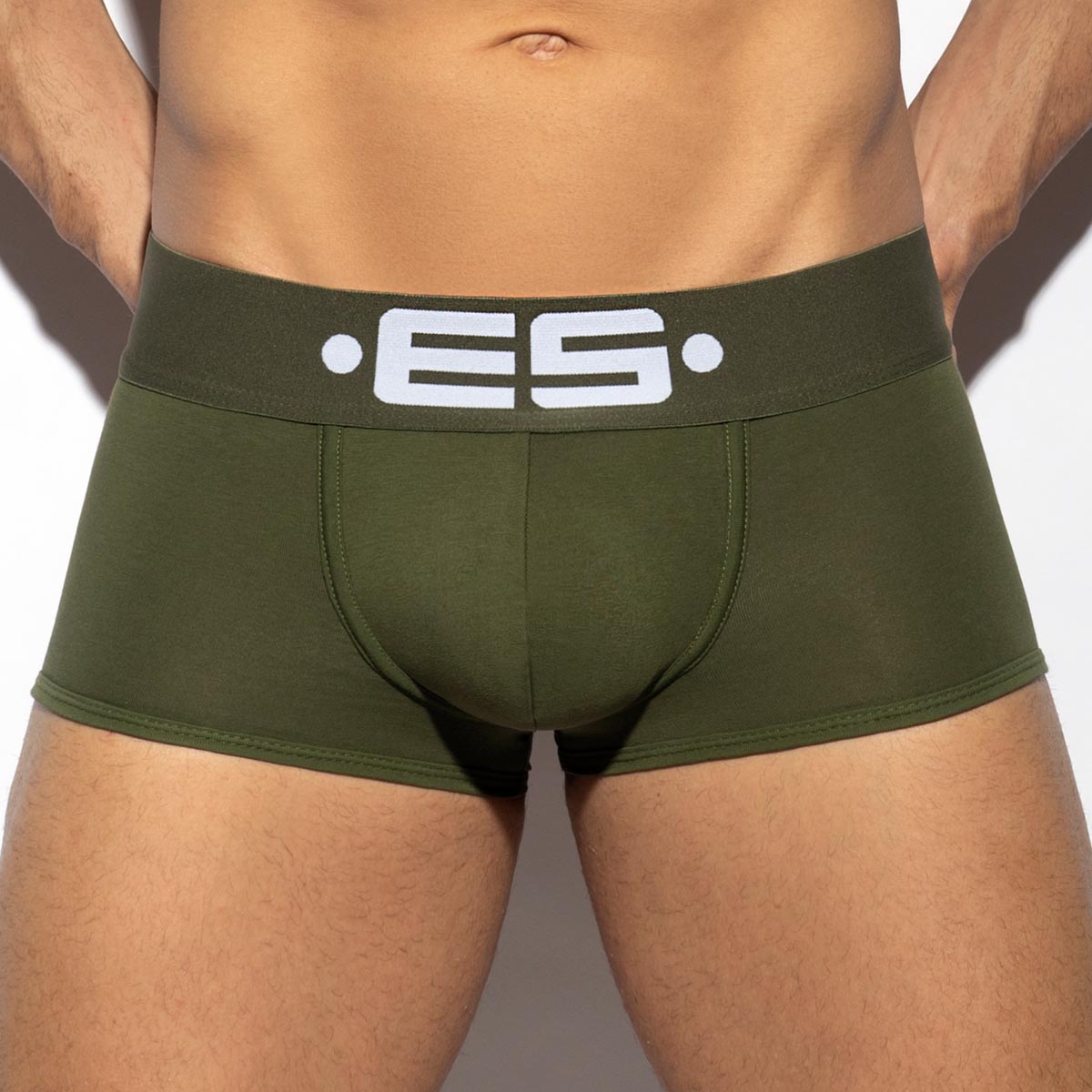 ES Collection Pack Up Wondertrunk - Boxershorts mit Push-Up Einlage für Männer, khaki,  Frontansicht