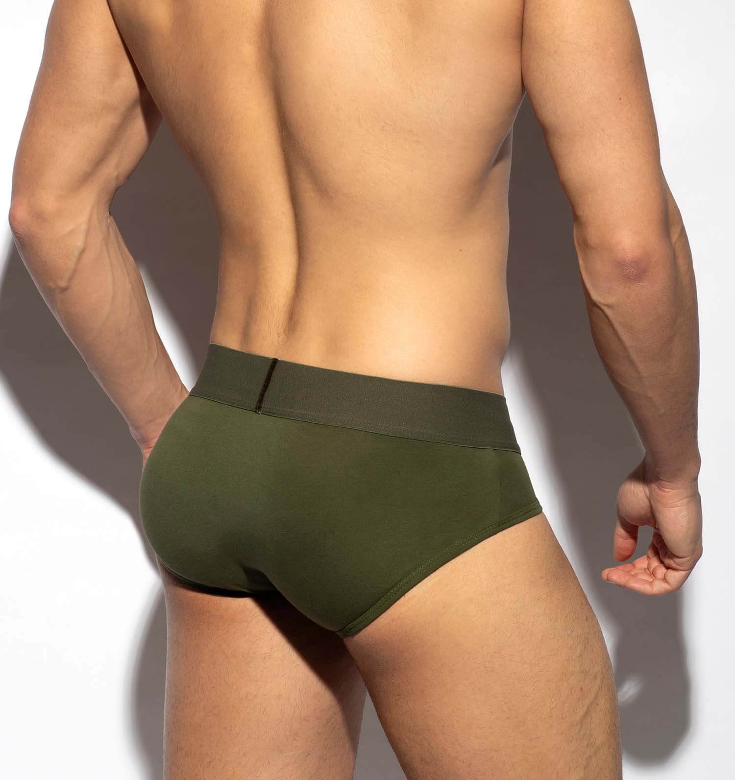 ES Collection Slip 'WONDERBRIEF' mit Push-UP Einlage in khaki, Rückansicht