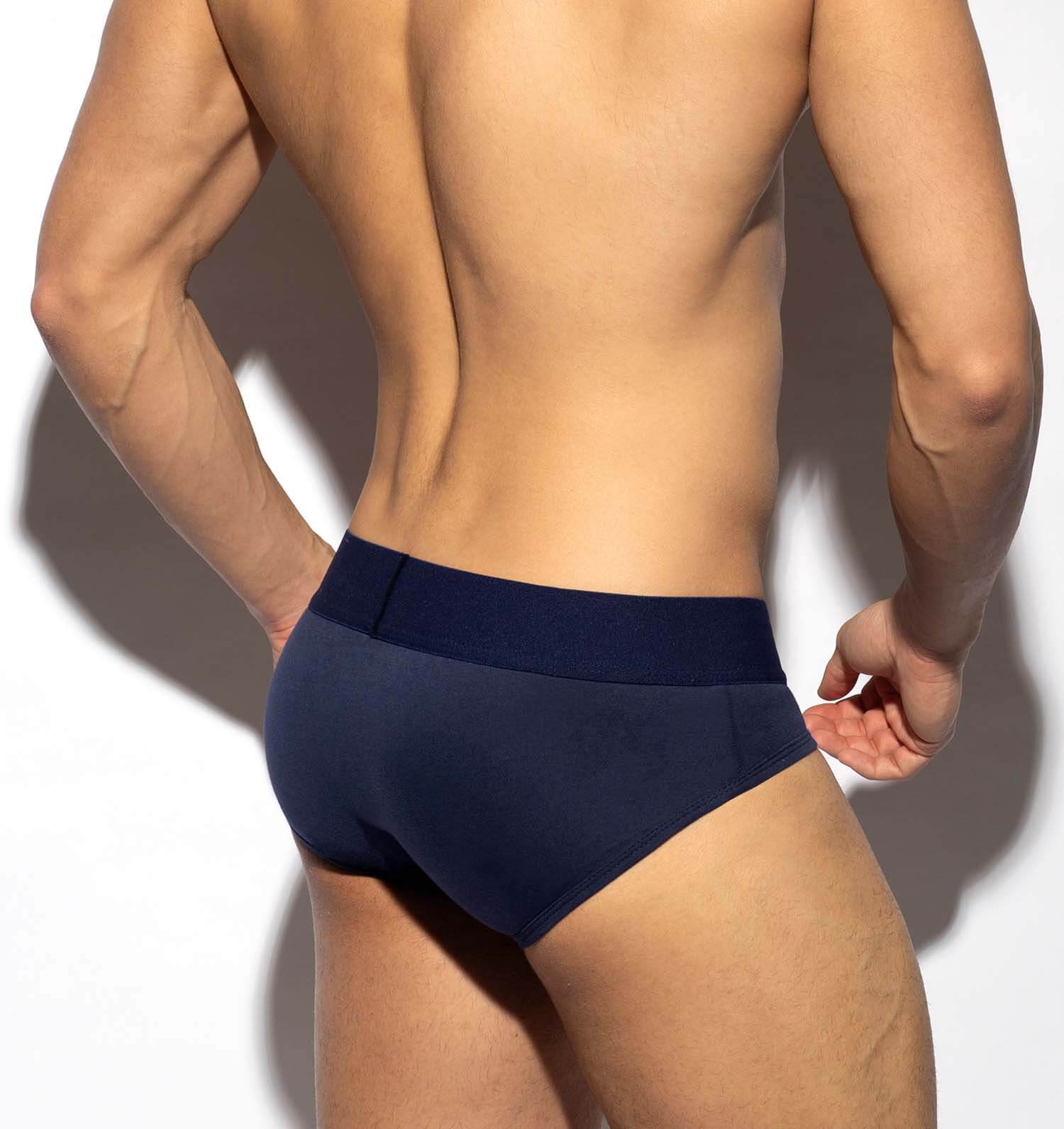 ES Collection Slip 'WONDERBRIEF' mit Push-UP Einlage in navy-blau, Rückansicht