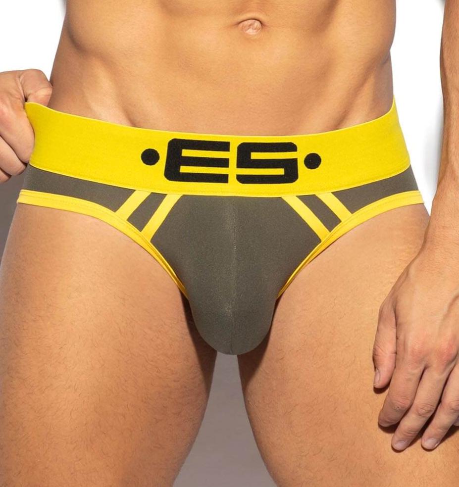 Microfaser Herren Slip 'SPORTIVE BRIEF' von ES Collection in khaki