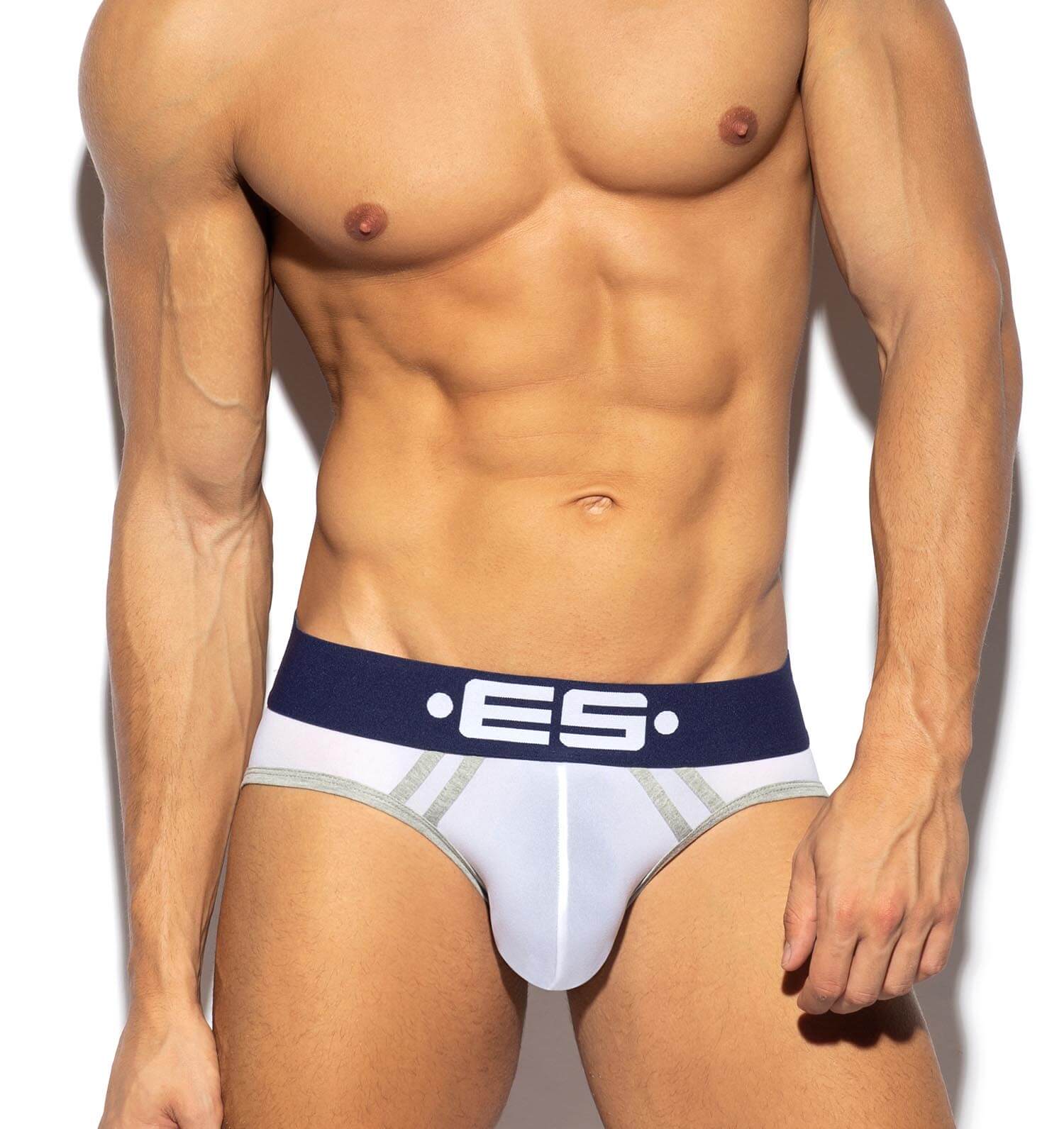 Sexy Microfaser Herren Slip 'SPORTIVE BRIEF' von ES Collection in weiß