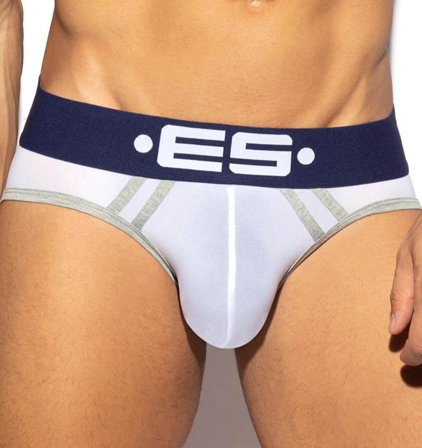 Sexy Microfaser Herren Slip 'SPORTIVE BRIEF' von ES Collection in weiß