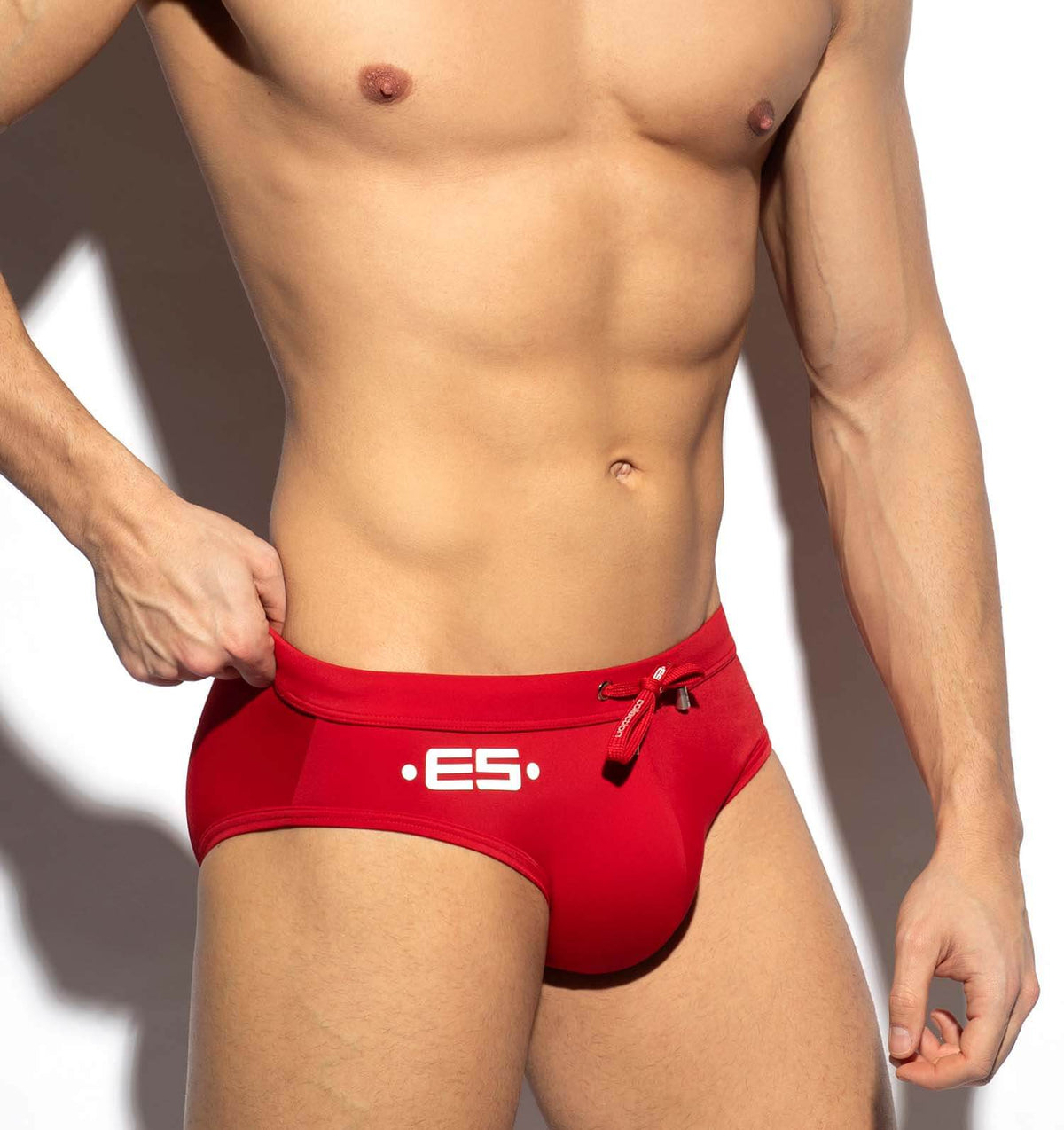 Push Up Badeslip 'Europe Swim Brief' von ES Collection Swimwear in rot, Seitenansicht