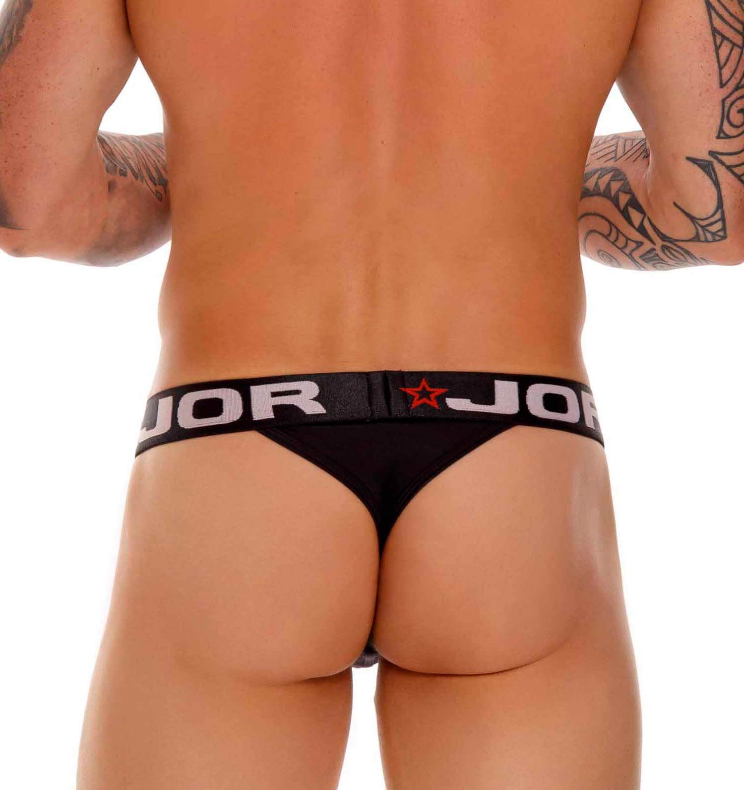 Sexy Herren-String 'BLACK THONG' von JOR Underwear, Rückansicht