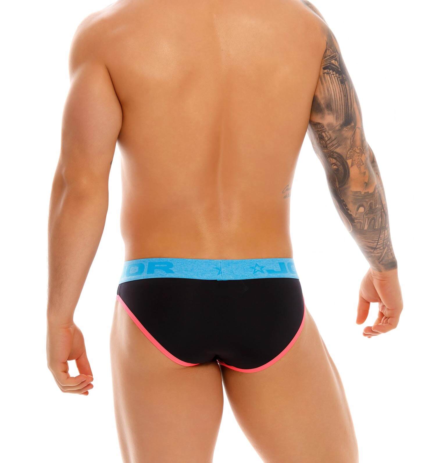 bunter Herren Slip 'Gum Bikini' im Low Cut Schnitt von JOR Underwear, Rückansicht