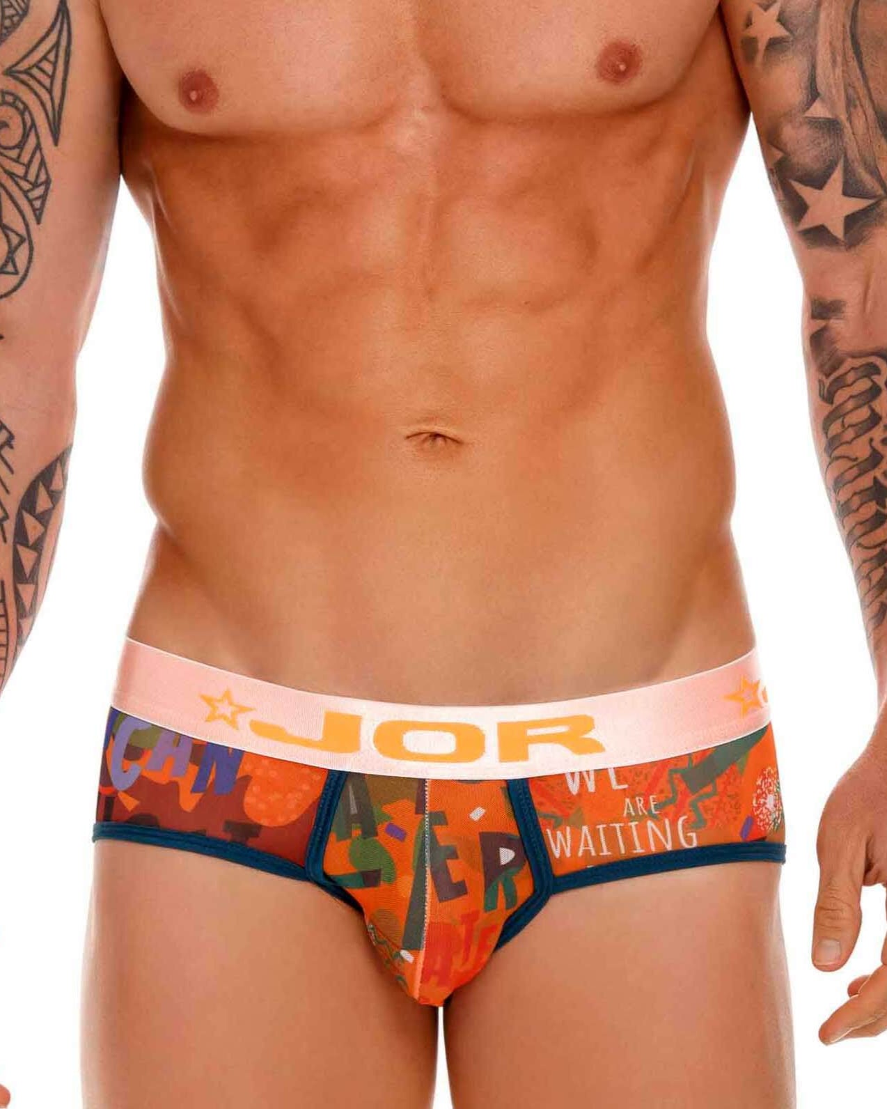 bunter Herren Slip 'DF MESH BRIEF' von JOR Underwear