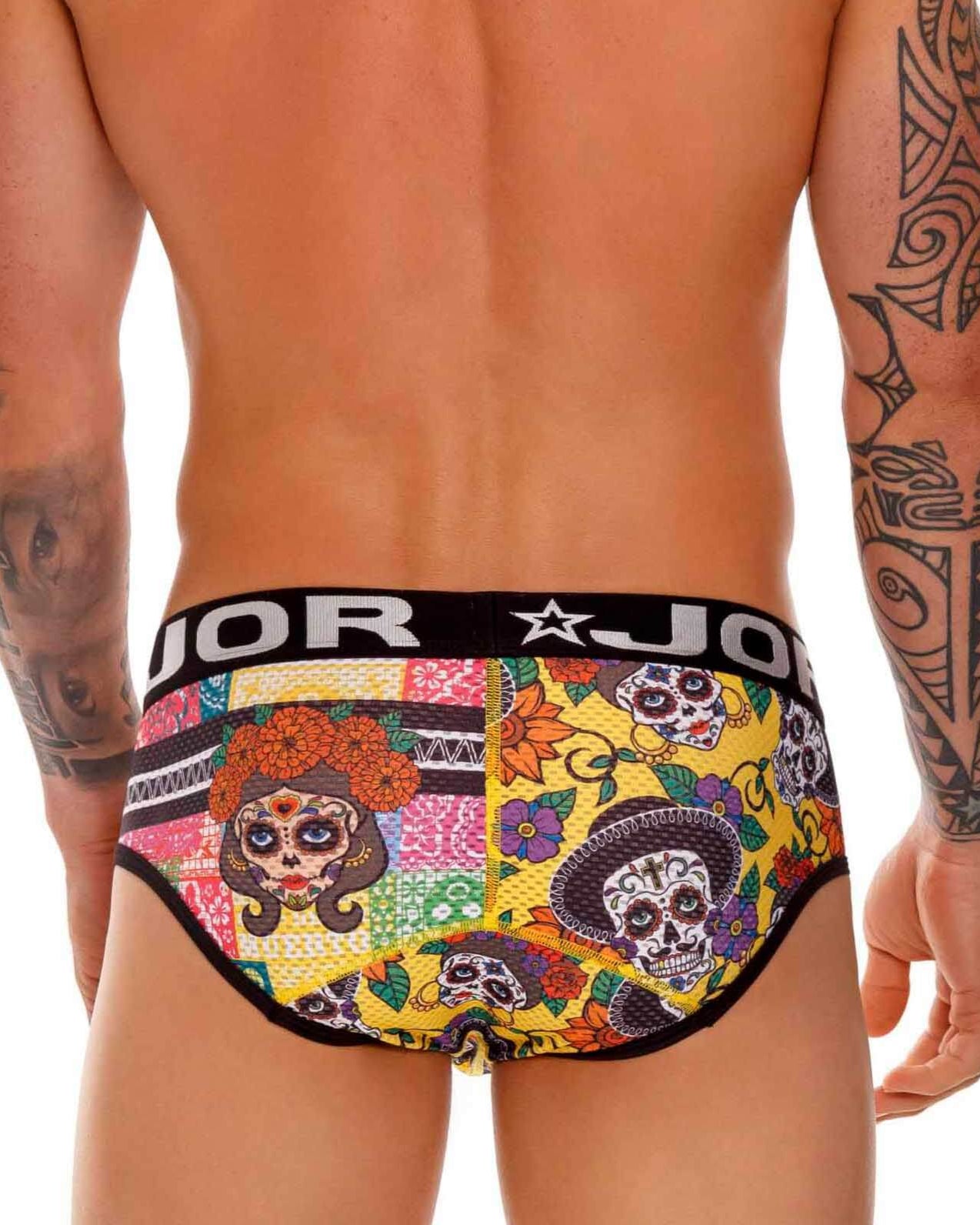bunter Herren Slip 'GUADALUPE BRIEF' von JOR Underwear, Rückansicht